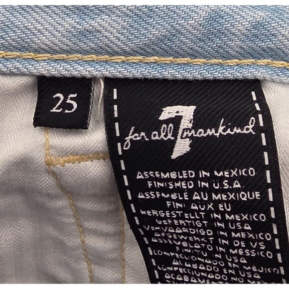 Women's - 7 For All Mankind Low Straight Leg Jeans, Size 25 - Picture 6 of 9
